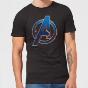 Image of Avengers Endgame Heroic Logo Mens T-Shirt - Black