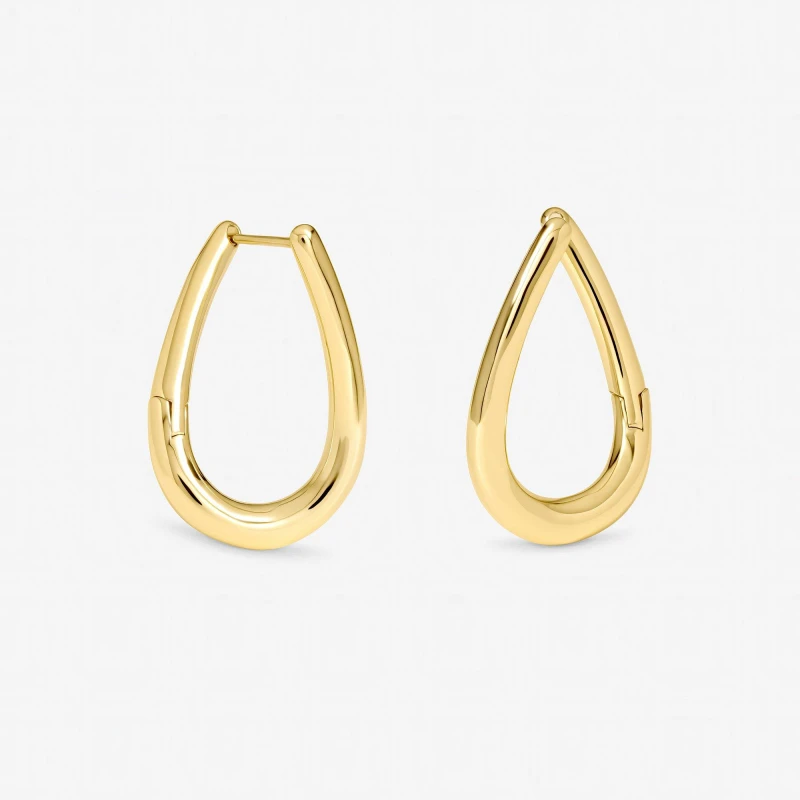 Image of Jon Richard Womens Gold Plated Twist Hoop Earrings Gold Female One Size