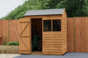 Image of Forest Wooden 6 x 4ft Overlap Reverse Apex Shed