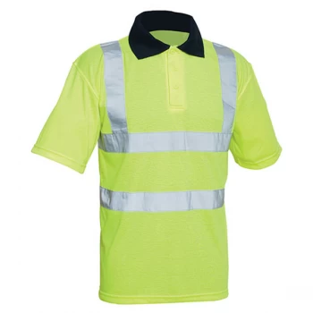 Image of Scan BX130 Hi-Vis Yellow Polo Shirt - M (40in)