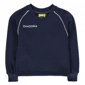 Image of Diadora Madrid Sweater Junior Boys - Dark Blue
