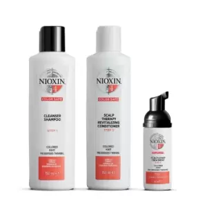 Image of Nioxin Starter Set System 4 For Chemically Treated Noticeably Thinning Hair 150ml + 150ml + 40ml