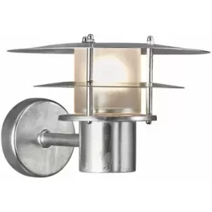 Image of Nordlux Bastia 24cm Outdoor Wall Lantern Galvanized, E14, IP54