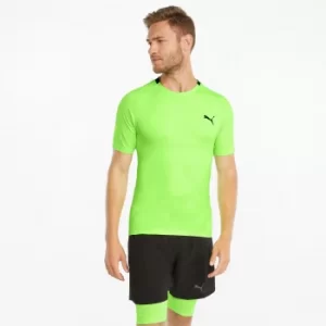Image of PUMA Evoknit+ Short Sleeve Mens Training T-Shirt, Green Glare, size Small, Clothing