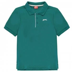 Image of Slazenger Plain Polo Shirt Junior Boys - Teal Blue