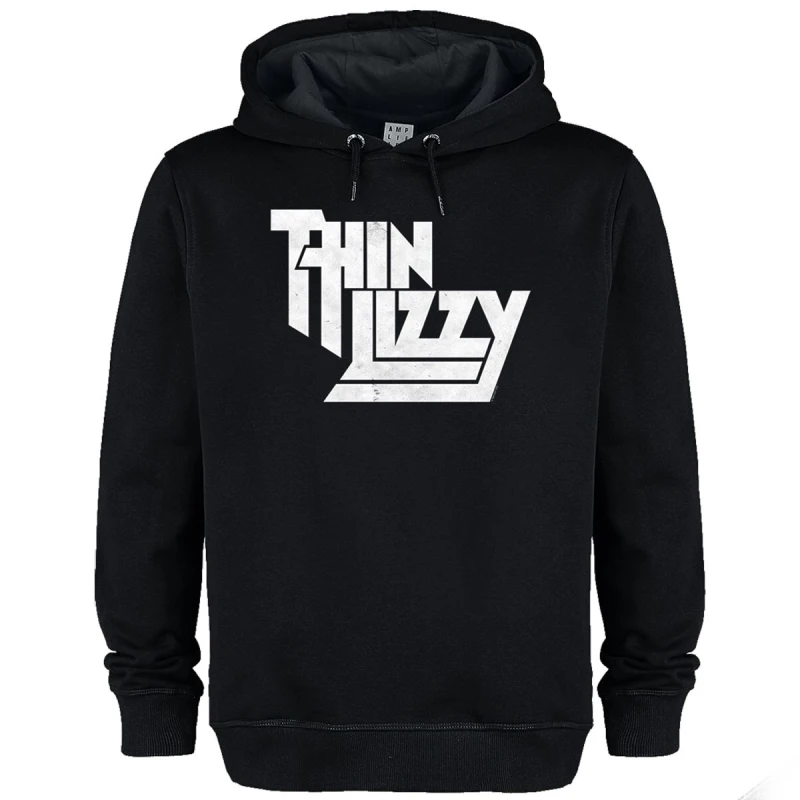 Image of Amplified Amplified Men Thin Lizzy Logo Hoodie in Black Size: X-Small Black XS Male 5063750913988