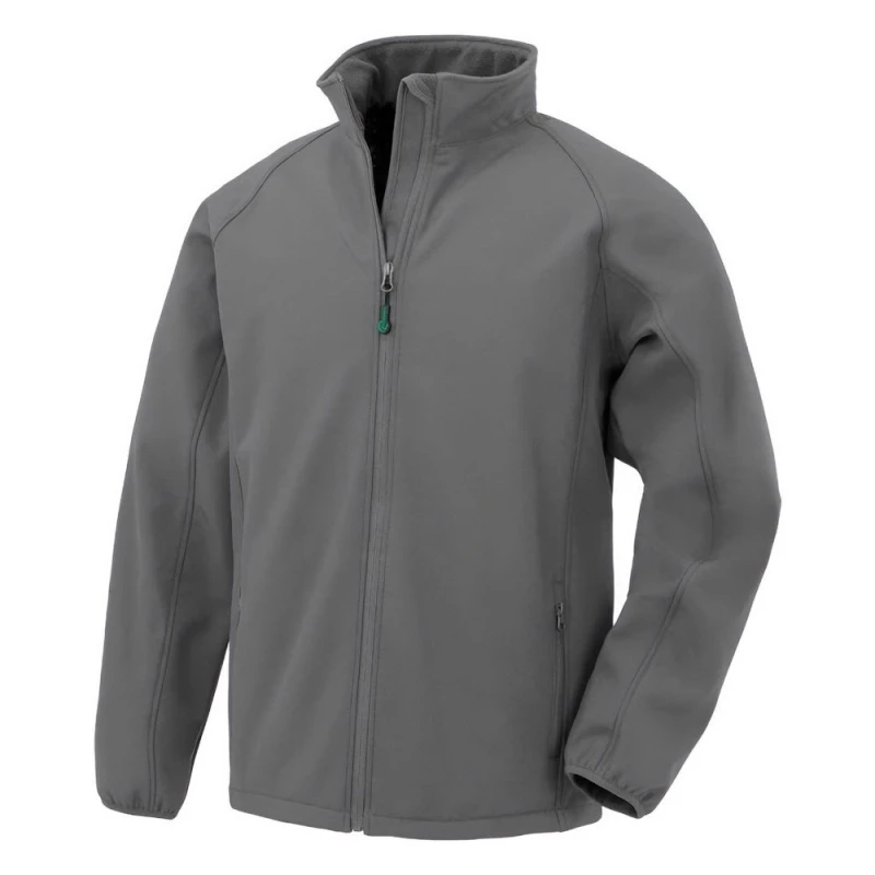 Image of Result Double Layered Printable Soft Shell Jacket in Grey Size: 11-12 Years Grey Unisex 11-12 Years