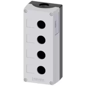 Image of Siemens 3SU1804-0AA00-0AB1 Enclosure 4 installation slots (L x W x H) 194 x 85 x 64mm Blank Grey