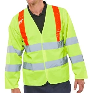 Image of BSeen High Visibility Long Sleeve Jerkin Medium Orange Ref PKJENGM Up