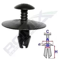 Image of ROMIX Clip, trim-/protection strip MERCEDES-BENZ C60442 0019900192,A0019900192