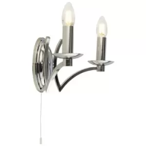 Image of Searchlight Lighting - Searchlight Ascot 2 Light Wall Light Chrome
