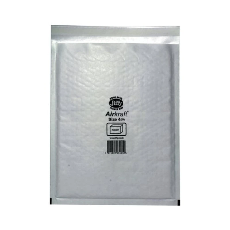 Image of Jiffy AirKraft Bubble Lined Mailer Size 4 White (100 Pack) MAKC88007