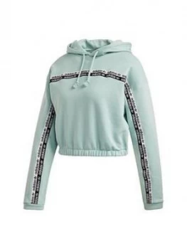 Image of Adidas Originals Cropped Hoodie - Green