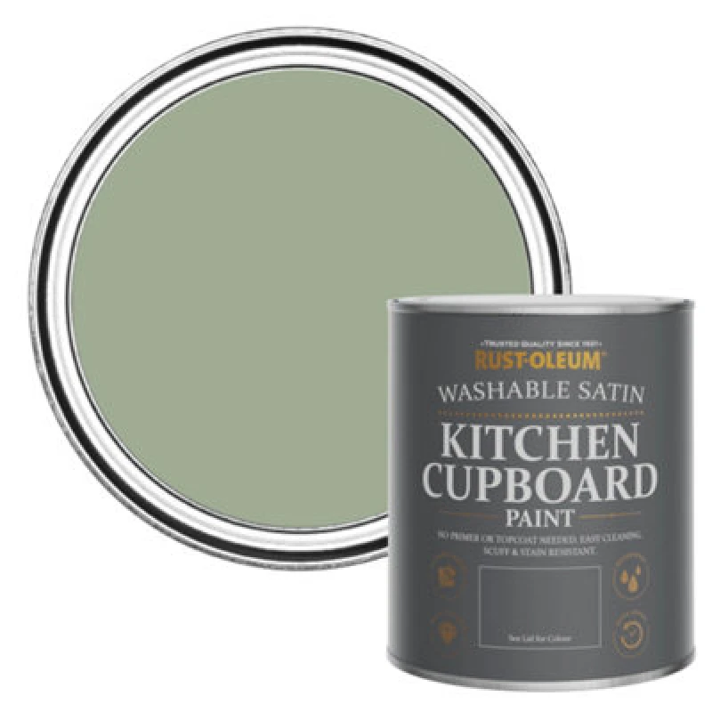 Image of Rust-Oleum Bramwell Satin Kitchen Cupboard Paint 750Ml