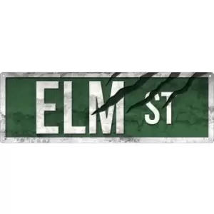 Image of Grindstore Elm Street Slim Tin Sign (One Size) (Green) - Green