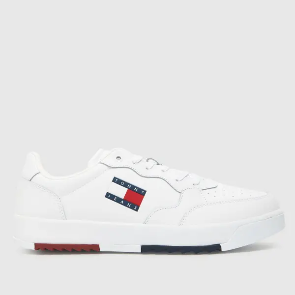 Image of Tommy Jeans retro essential trainers in white