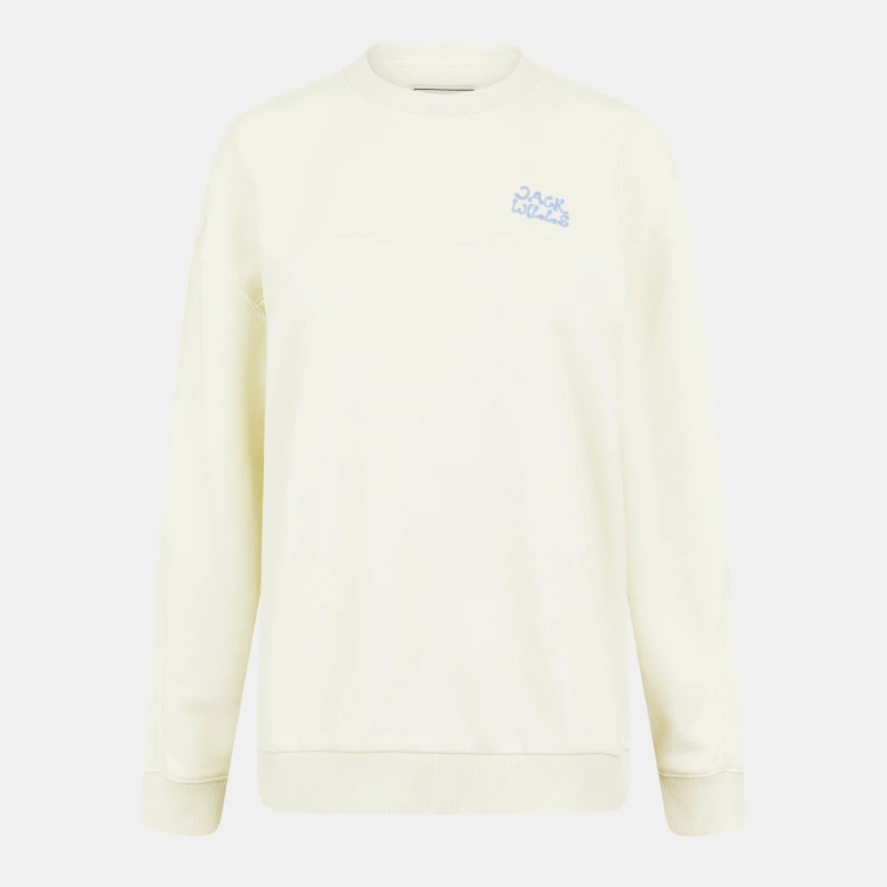 Image of Jack Wills Womens Crew Neck Sweatshirt Vintage White female 6 (2XS)