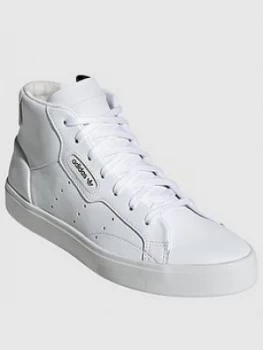 Image of adidas Originals Sleek Mid - White, Size 3.5, Women