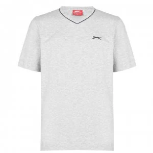 Image of Slazenger V Neck T Shirt Mens - Grey Marl