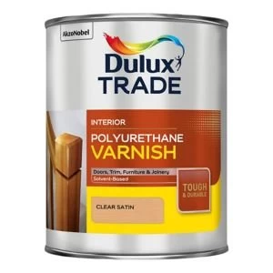 Image of Dulux Trade Polyurethane Varnish Clear Satin 1L