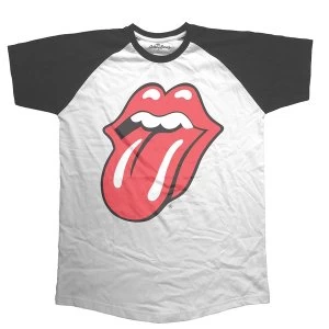 Image of The Rolling Stones - Classic Tongue Unisex X-Large T-Shirt - Black,White