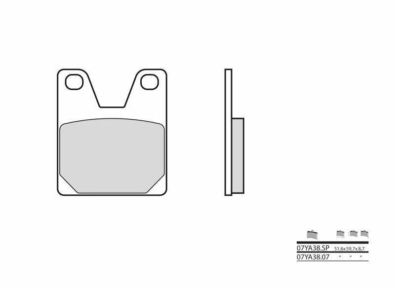 Image of Brembo S.p.A. Street Sintered Metal Brake pads - 07YA38SP