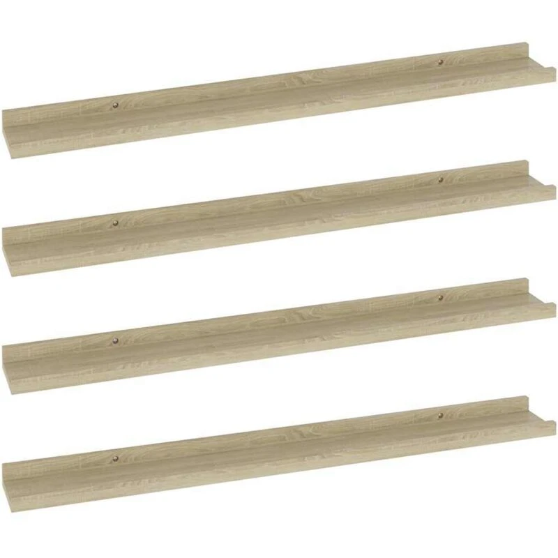 Image of VIDAXL Wall Shelves 4 pcs Sonoma Oak 80x9x3cm Vidaxl 8720286417874