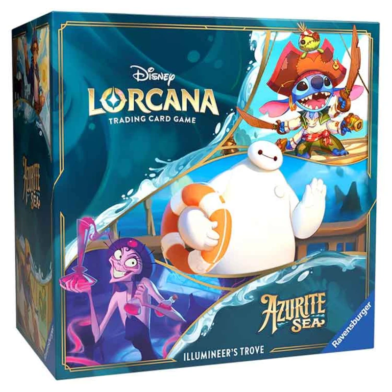 Image of Disney Lorcana Trading Card Game Azurite Sea Illumineer's Trove Set Toys