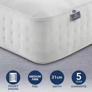 Image of Silentnight Medium Firm Pocket Natural 2800 Orthopeadic Mattress White