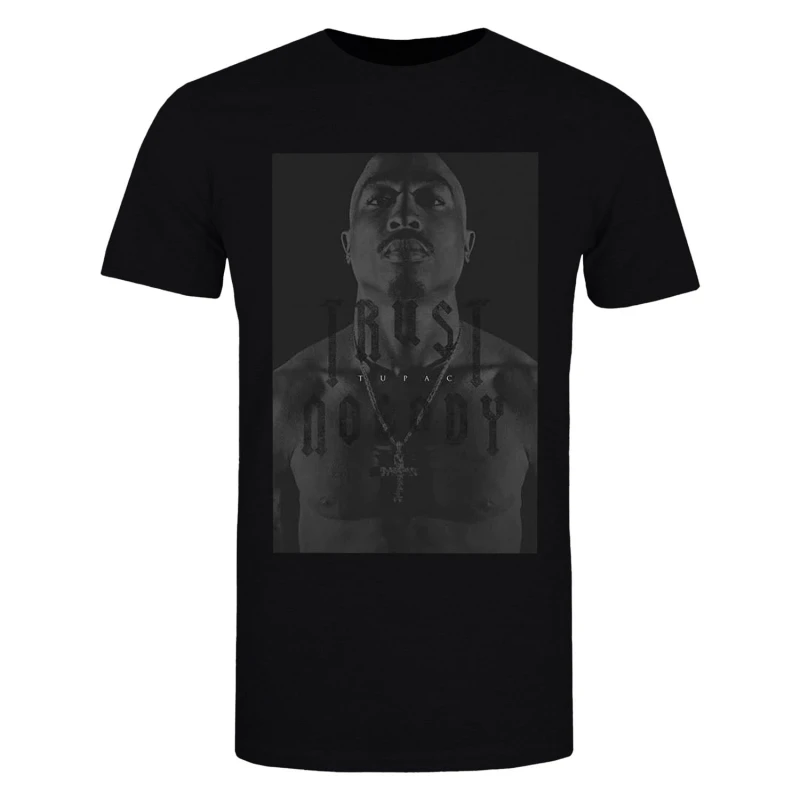 Image of Tupac Shakur Tupac Shakur Men Trust Nobody T-Shirt in Black Size: Small Black S Male 5063425414857