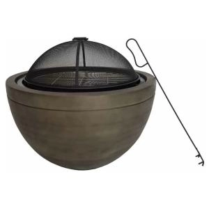 Image of Callow County Deluxe Wood Firepit and BBQ Grill - Garden & Outdoor