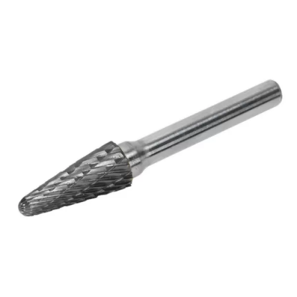 Image of Genuine SEALEY SDB06 Tungsten Carbide Rotary Burr Conical Ball yesse 10mm