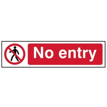 Image of Scan No Entry Sign 200mm 50mm Standard