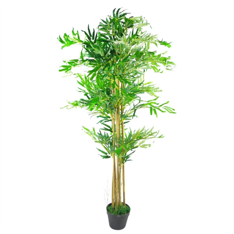 Image of Leaf Design 150cm (5ft) Natural Look Artificial Bamboo Plants Trees (XL)