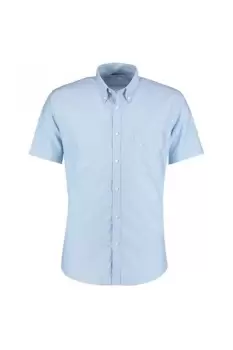 Image of Slim Fit Short Sleeve Oxford Shirt