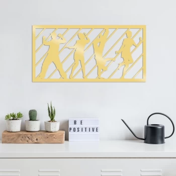 Image of DanceWoman 2 - Gold Gold Decorative Metal Wall Accessory