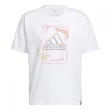 Image of adidas Love Unites Graphic T-Shirt (Gender Neutral) Unise - White