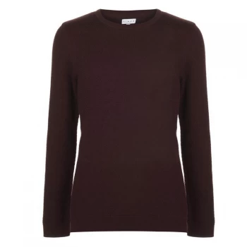 Image of Linea Norton Honeycomb Crew Jumper - Burgundy