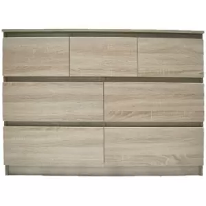 Image of Stora Modern Merchant Chest - Rustic Oak - Brown