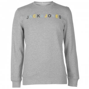 Image of Jack and Jones Multi Coloured Sweatshirt - Lt Grey Mel