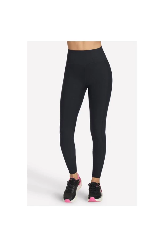 Image of Skechers Goflex Rib Fl Hw Legging Bold Black Black