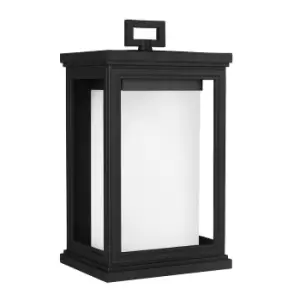 Image of Outdoor IP44 Wall Light Textured Black LED E27 75W d00943