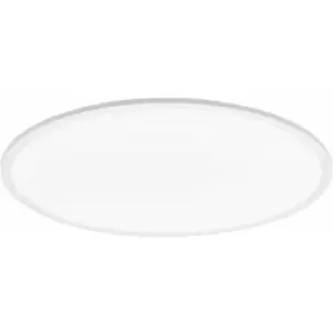 Image of Loops - 800mm Modern Sleek Ceiling Light White Slim Round Low Profile 35W LED 4000K