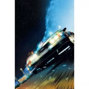 Image of Back To The Future Art Print DeLorean Limited Edition 42 x 30 cm