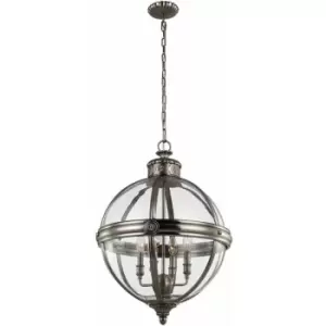 Image of Loops - 4 Bulb Chandelier Hanging Pendant LIght Antique Nickel LED E14 60W Bulb