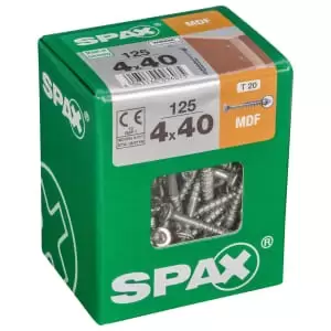 Image of Spax Tx Countersunk Blue Zinc Mdf Screws - 4 X 40mm Pack Of 125