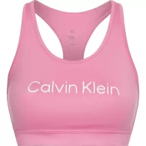 Image of Calvin Klein Performance Klein Performance Logo Mid Bra Womens - Pink
