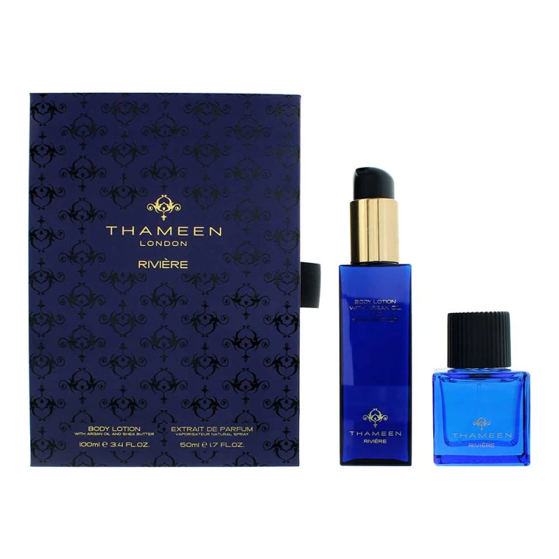 Image of Thameen Riviere 2 Piece Gift Set: Extrait De Parfum 50ml - Body Lotion 100ml