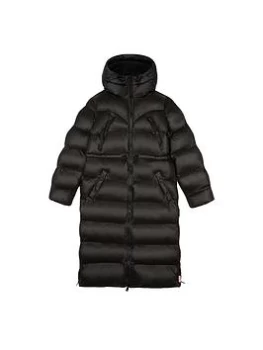 Image of Hunter Original Long Padded Coat - Black, Size L, Women