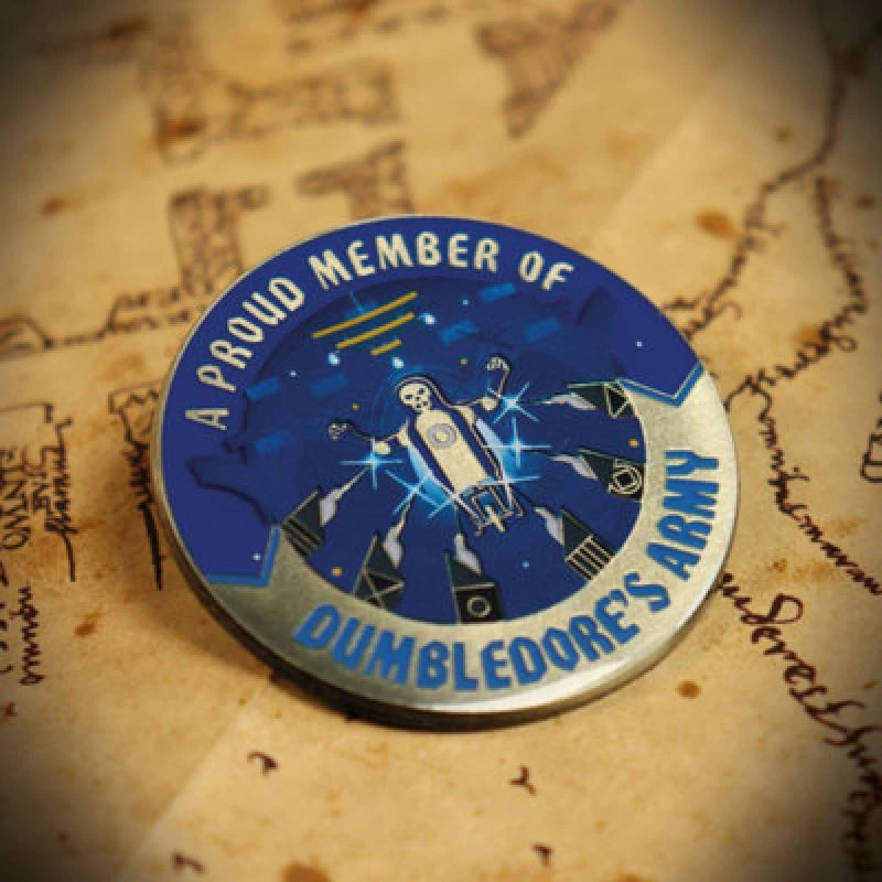 Image of Harry Potter Limited Edition Dumbledore's Army Pin Badge Blue unisex